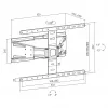 MOBILUX Sbox PLB-79464 Feste TV-Wandhalterung – für 43-90 inch Bildschirme, 50 kg Tragkraft, VESA bis 600x400 mm, Schwarz