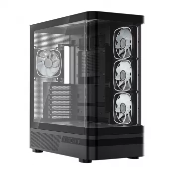 MODECOM Volcano AQ100 ARGB Midi-Tower PC-Gehäuse - Schwarz