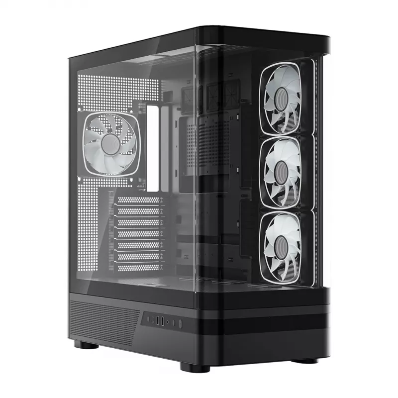 MODECOM Volcano AQ100 ARGB Midi-Tower PC-Gehäuse - Schwarz