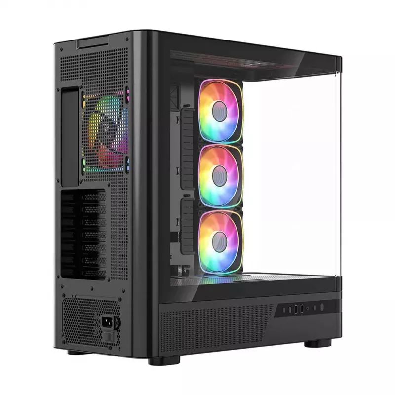 MODECOM Volcano AQ100 ARGB Midi-Tower PC-Gehäuse - Schwarz