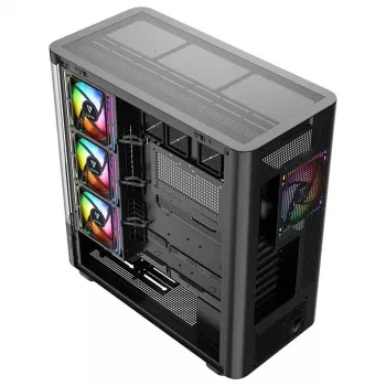 MODECOM Volcano AQ100 ARGB Midi-Tower PC-Gehäuse - Schwarz