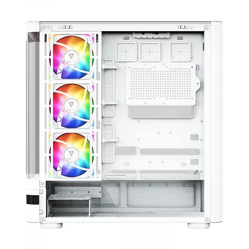 MODECOM Volcano AQ100 ARGB Midi-Tower Weiß