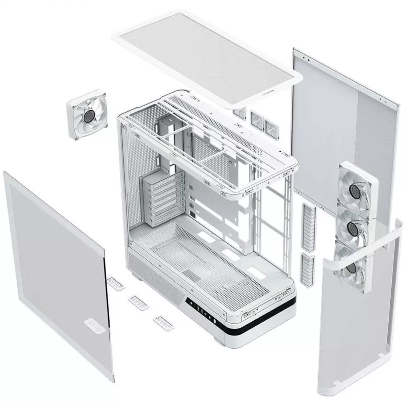 MODECOM Volcano AQ100 ARGB Midi-Tower Weiß