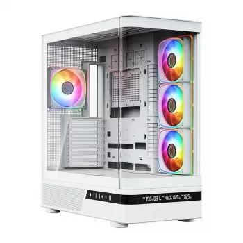 MODECOM Volcano AQ200 ARGB Midi-Tower-Gehäuse Weiß