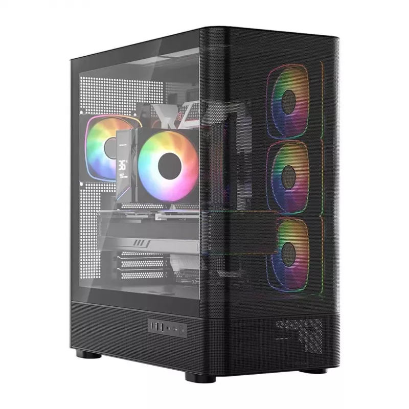 MODECOM Volcano AQ300 ARGB Midi Tower Black