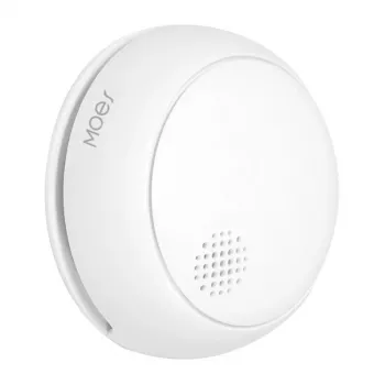 MOES SSD01 ZigBee Smart Photoelektrischer Rauchmelder mit 85dB Sirene, Tuya App-Benachrichtigungen, CR123A Batteriebetrieben, Weiß