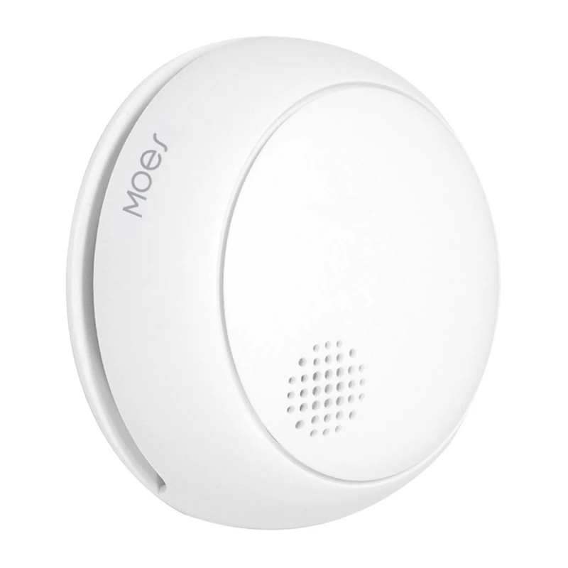MOES SSD01 ZigBee Smart Photoelektrischer Rauchmelder mit 85dB Sirene, Tuya App-Benachrichtigungen, CR123A Batteriebetrieben, Weiß