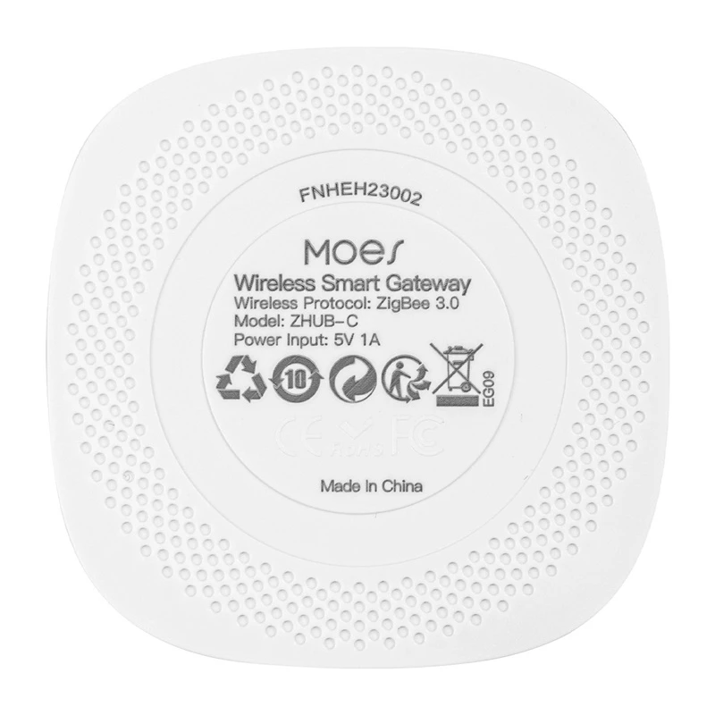 MOES ZHUB-C ZigBee 3.0 Ethernet/Wi-Fi Smart Gateway Hub für Tuya-Geräte, funktioniert mit Alexa & Google Home