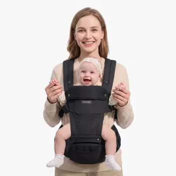 Momcozy Babytrage mit Hüftsitz Schwarz