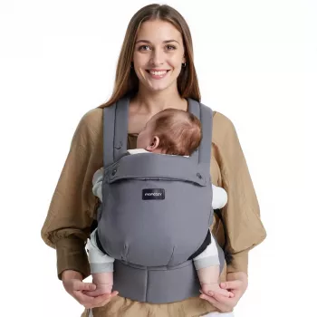 Momcozy BC001 Babytrage Neugeborene bis Kleinkind Baumwolle Grau