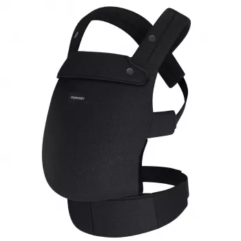 Momcozy BC001 Soft Structured Baby Carrier mit abnehmbarem Hüftsitz, Schwarz, 0-36 Monate, 3,5-20 kg