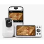 Momcozy BM016-WH12BA-A 5 inch 720p HD Video Baby Monitor mit Schwenk-Neige-Zoom, Gegensprechfunktion, Temperatursensor, Schlafliedern und VOX-Modus - Weiß