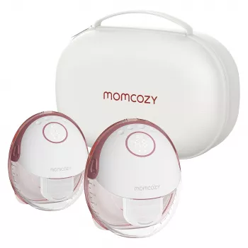 Momcozy M6 Doppelte Tragbare Elektrische Milchpumpe mit Akku und Aufbewahrungsbox