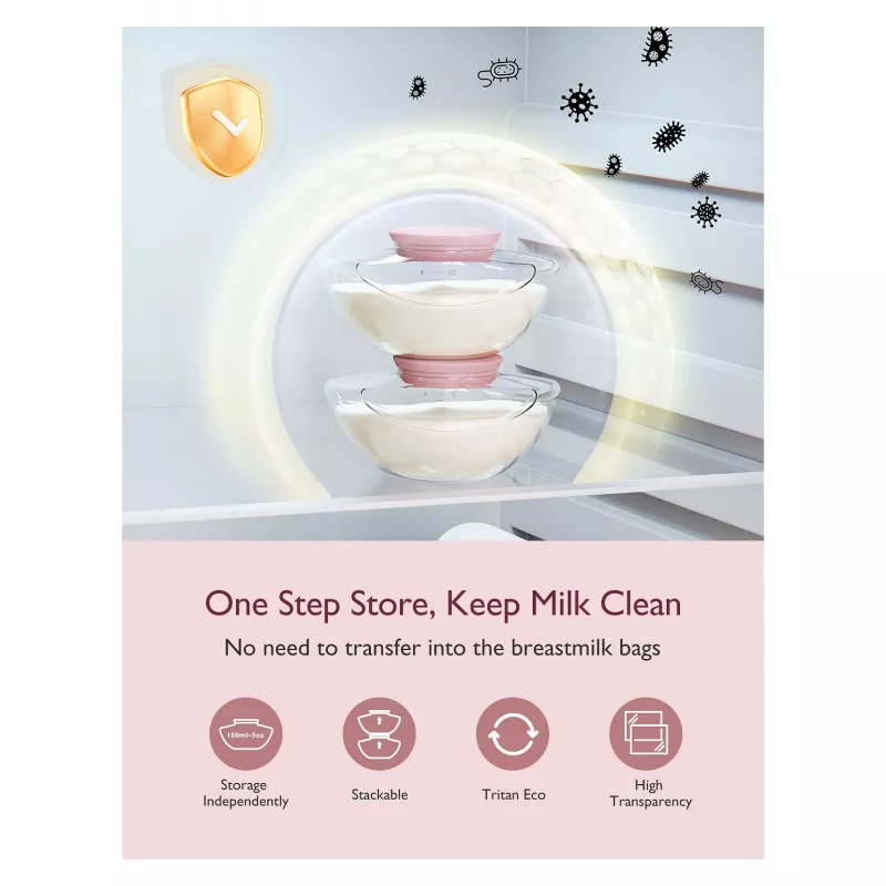 Momcozy M9 Tragbare Doppel-Elektrische Milchpumpe mit wiederaufladbarem Akku, 9 Saugstufen, 180-ml-Bechern und Aufbewahrungsbox