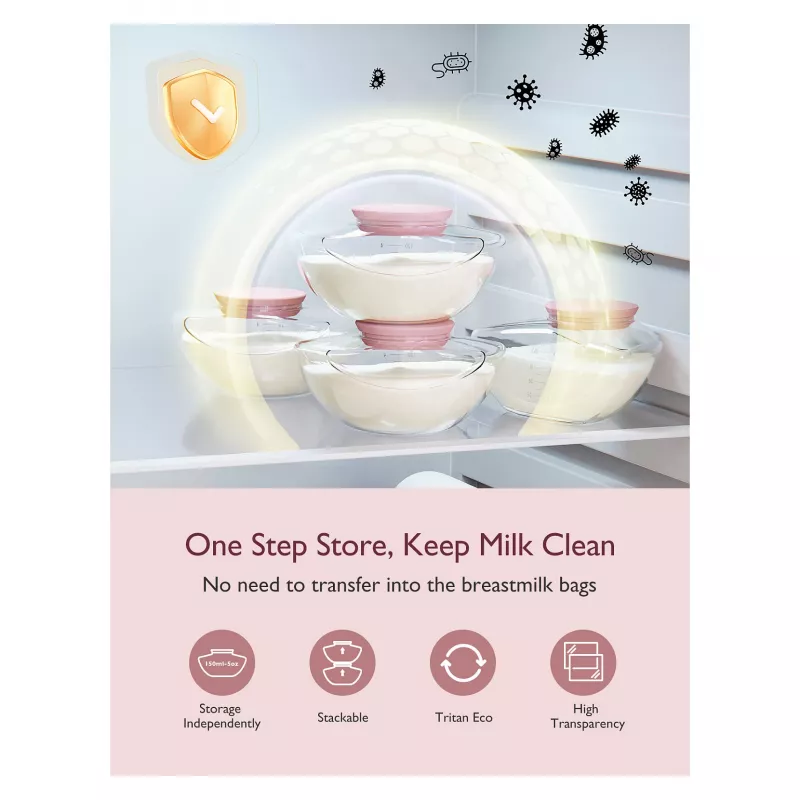 Momcozy M9 Tragbare Doppel-Elektrische Milchpumpe mit wiederaufladbarem Akku, 9 Saugstufen, 180-ml-Bechern und Aufbewahrungsbox