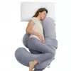 Momcozy PP007 F-Shape Schwangerschaftskissen Grau