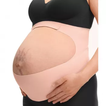 Momcozy Schwangerschafts-Bauchband (L) - Nude, bequemer und stützender Umstandsstützgürtel