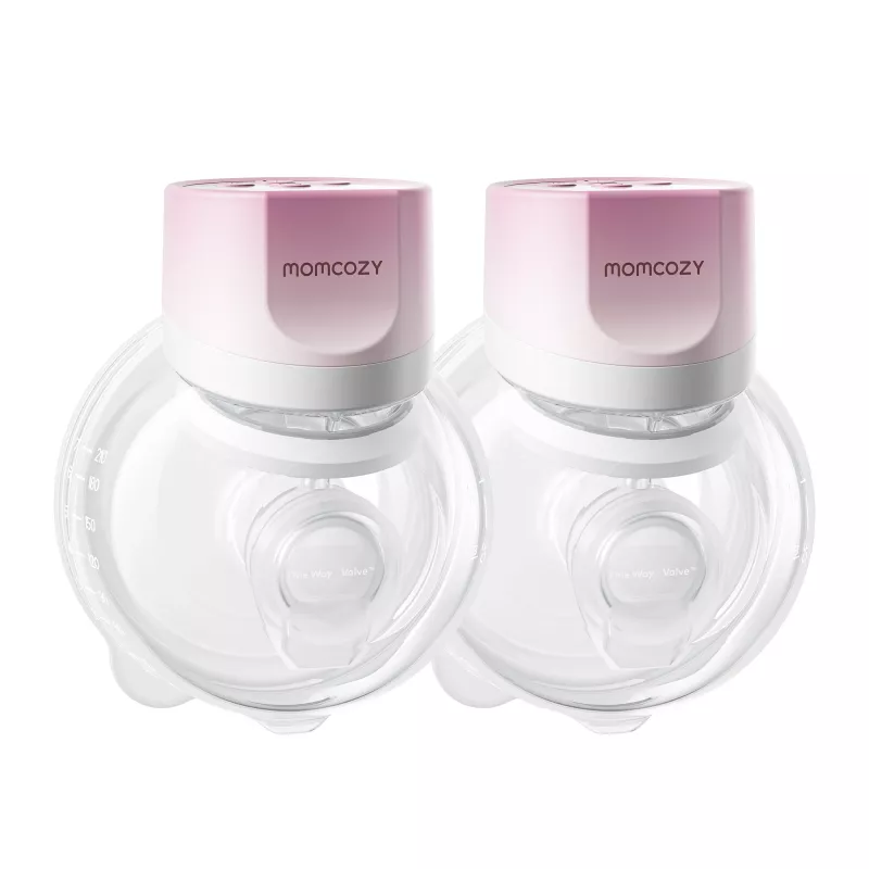 Momcozy S12 Pro Quick Pink Doppelpack Schalen-Brustpumpe Kabellos Doppel Pink