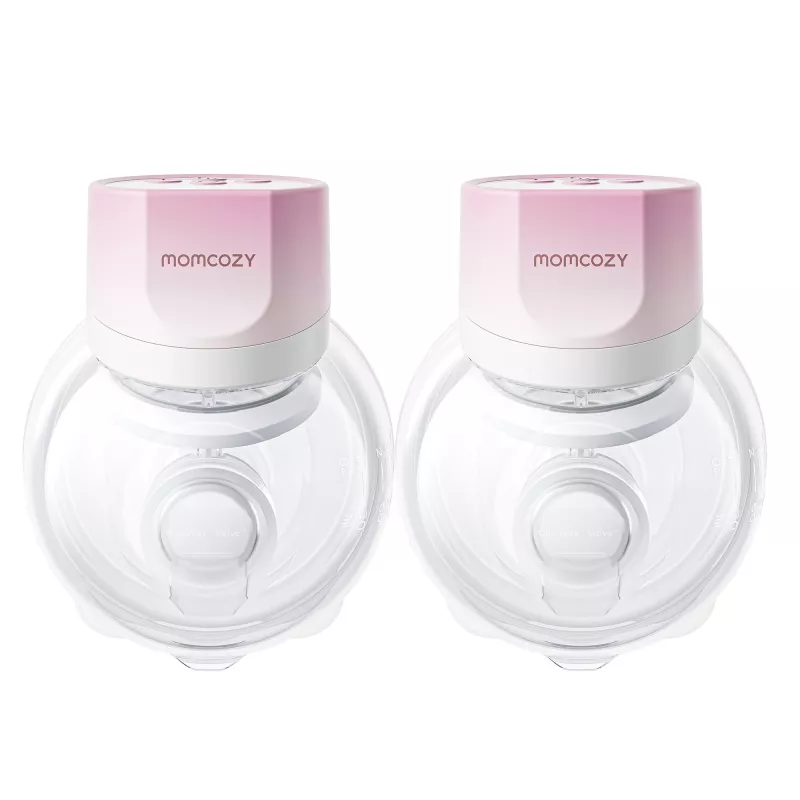Momcozy S12 Pro Quick Pink Doppelpack Schalen-Brustpumpe Kabellos Doppel Pink