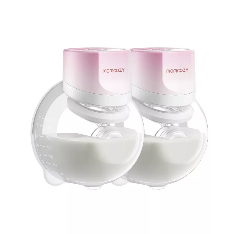 Momcozy S12 Pro Quick Pink Doppelpack Schalen-Brustpumpe Kabellos Doppel Pink
