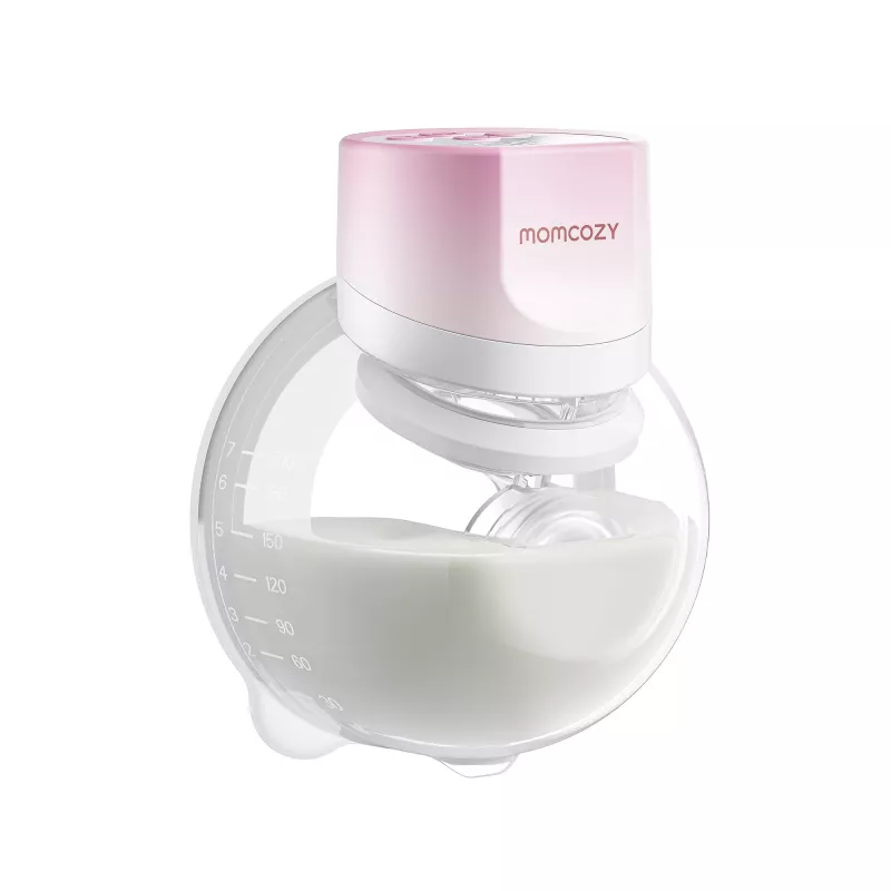 MOMCOZY S12 Pro Quick Tragbare Milchpumpe, Einzeln, Kabellos, Rosa