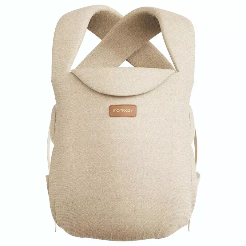 Momcozy WeeSnug Neugeborenen-Tragehilfe Baumwolle Khaki (CB002) – Ergonomische weiche Babytrage für 0-12 Monate