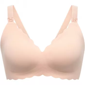 Momcozy YN46 Nahtloser Stütz-BH mit Blumenmuster für Stillende Push-up Haut L