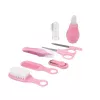MOMINI Baby Care Kit Pinky - 10-teiliges Neugeborenen-Pflegeset mit Reiseetui