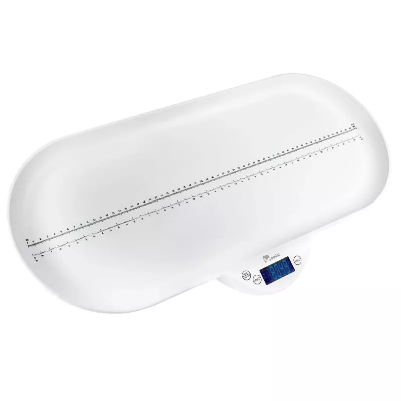 Momini Baby Scale TinyScale - Digitale Babywaage 20 kg, 5 g Teilung, Weiß