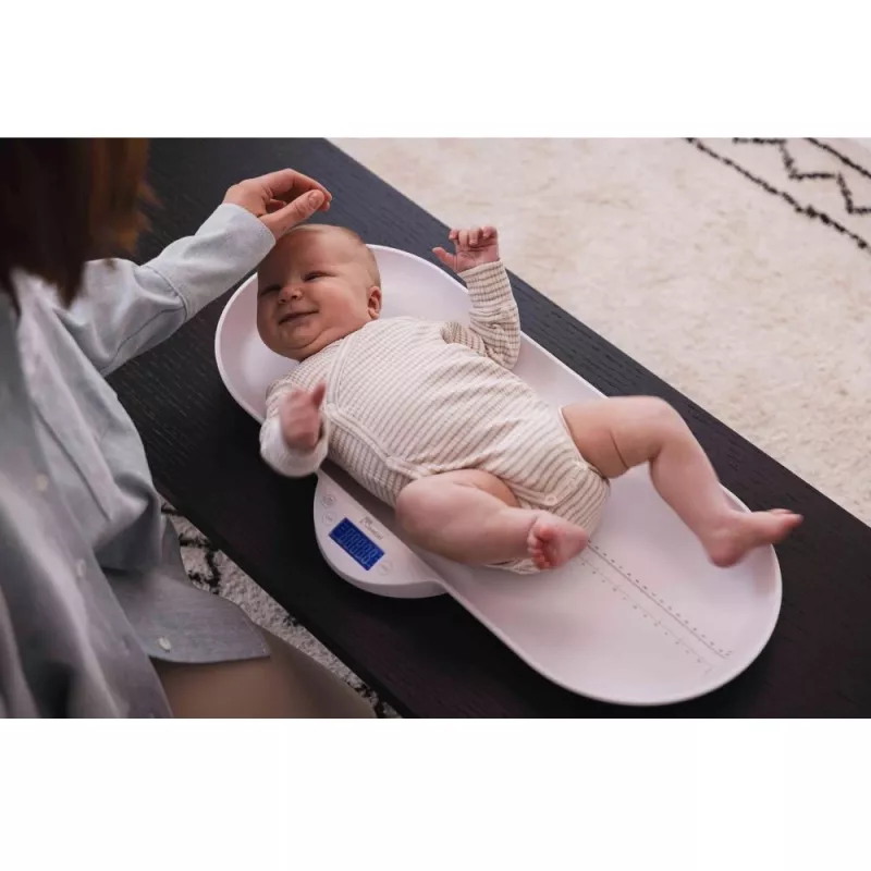 Momini Baby Scale TinyScale - Digitale Babywaage 20 kg, 5 g Teilung, Weiß