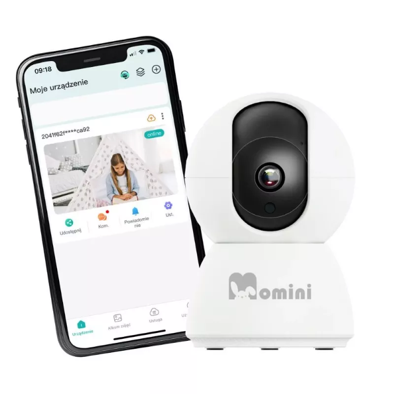 Momini KidLook Baby Monitor - 3,2 inch Farb-LCD, Nachtsicht, Gegensprechfunktion, 8 Schlaflieder, Temperaturüberwachung