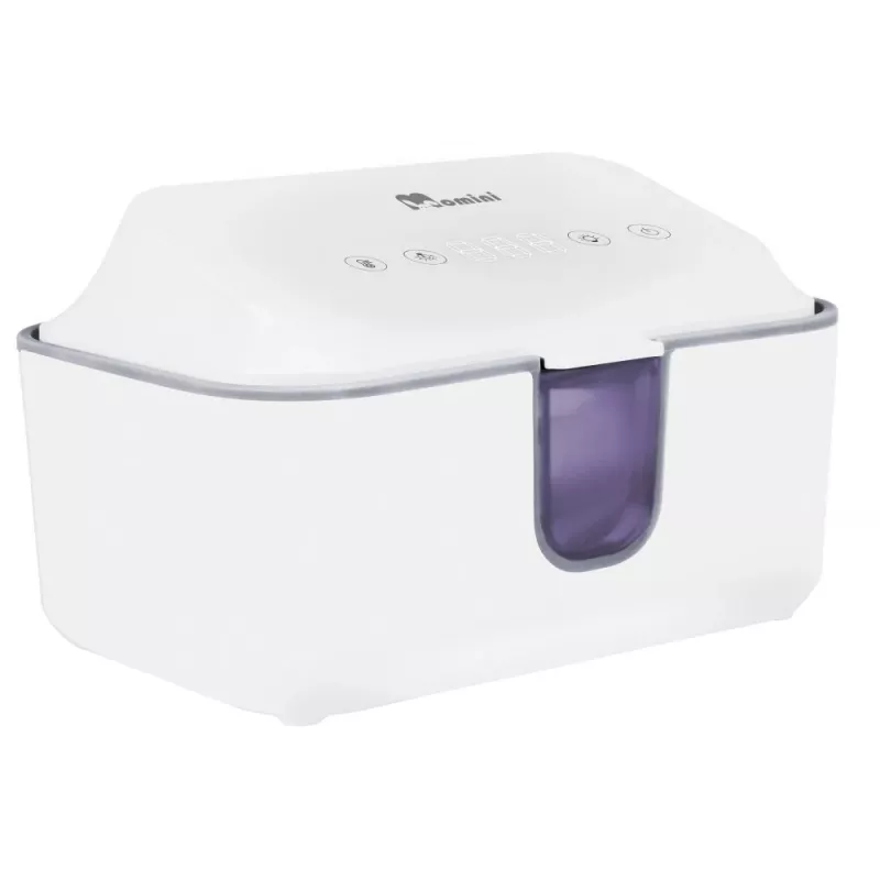 Momini WarmWipes Feuchttücherwärmer - Weiß/Grau