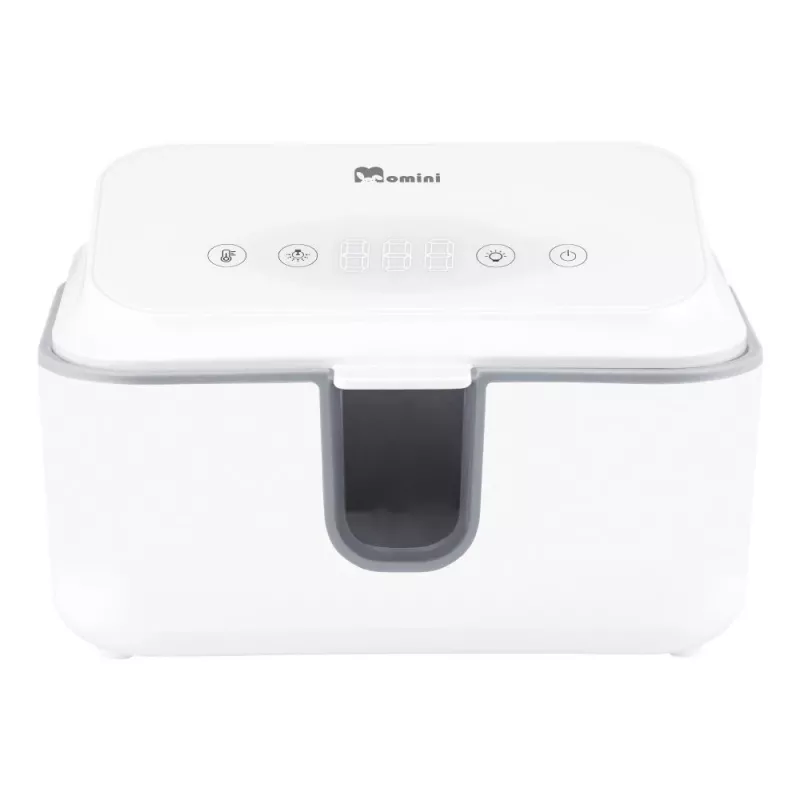 Momini WarmWipes Feuchttücherwärmer - Weiß/Grau