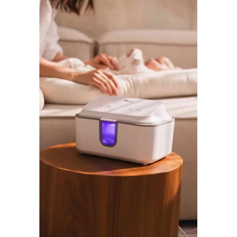 Momini WarmWipes Feuchttücherwärmer - Weiß/Grau