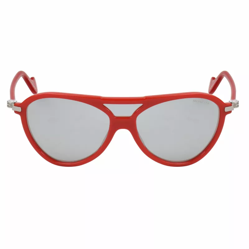 Moncler ML0054-67C Unisex Sonnenbrille - Schwarzer Rahmen, Rauchgraue Gläser, 128 mm Glasbreite