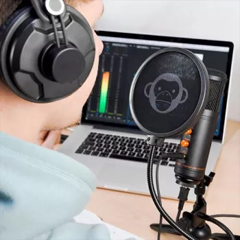 Monkey Banana MICO BK USB-Kondensatormikrofon für Studio und Podcasting