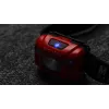 Montis MT002 Wiederaufladbare Stirnlampe mit Bewegungssensor, Rot/Schwarz