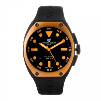 Montres de Luxe Herren Automatikuhr 09SA-BK-1002 48mm Schwarzes Zifferblatt Lederarmband
