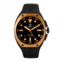 Montres de Luxe Herren Automatikuhr 09SA-BK-1002 48mm Schwarzes Zifferblatt Lederarmband