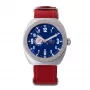 Montres de Luxe Unisex Quarz Uhr 42mm Edelstahlgehäuse Blaues Zifferblatt Lederarmband 09MON-ALKZBLU