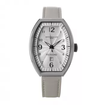 MONTRES DE LUXE Damen-Quarz-Analoguhr 09EX-LAS-8300 39mm Edelstahl Leder