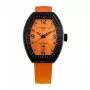 MONTRES DE LUXE Damenuhr 09EX-L8302 35mm Edelstahlgehäuse Silbernes Zifferblatt Echtes Lederband Analog Quarz