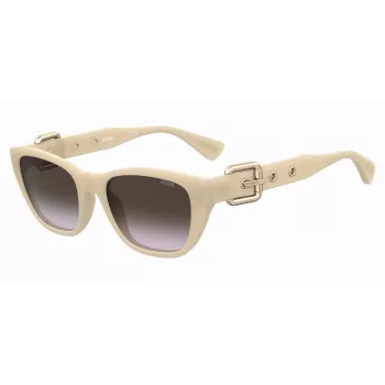MOSCHINO MOS130-S-SZJ Damen-Sonnenbrille Havanna Acetat eckiger Rahmen braun verlaufende Gläser 55mm
