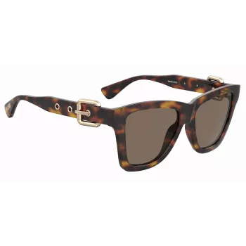 MOSCHINO Damen Katzenaugen-Sonnenbrille MOS131S086F47 Havana Braun 54mm