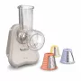 Moulinex DK 853 B Fresh Express Elektrische Reibe mit 5 Edelstahlkegeln, 200 W, Rot/Weiß