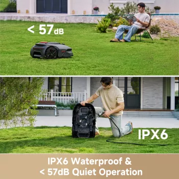 MOVA Lidax Ultra 800 Rasenmähroboter – 800 m², 18 cm Schnittbreite, Bluetooth-App-Steuerung, Begrenzungsdraht inklusive