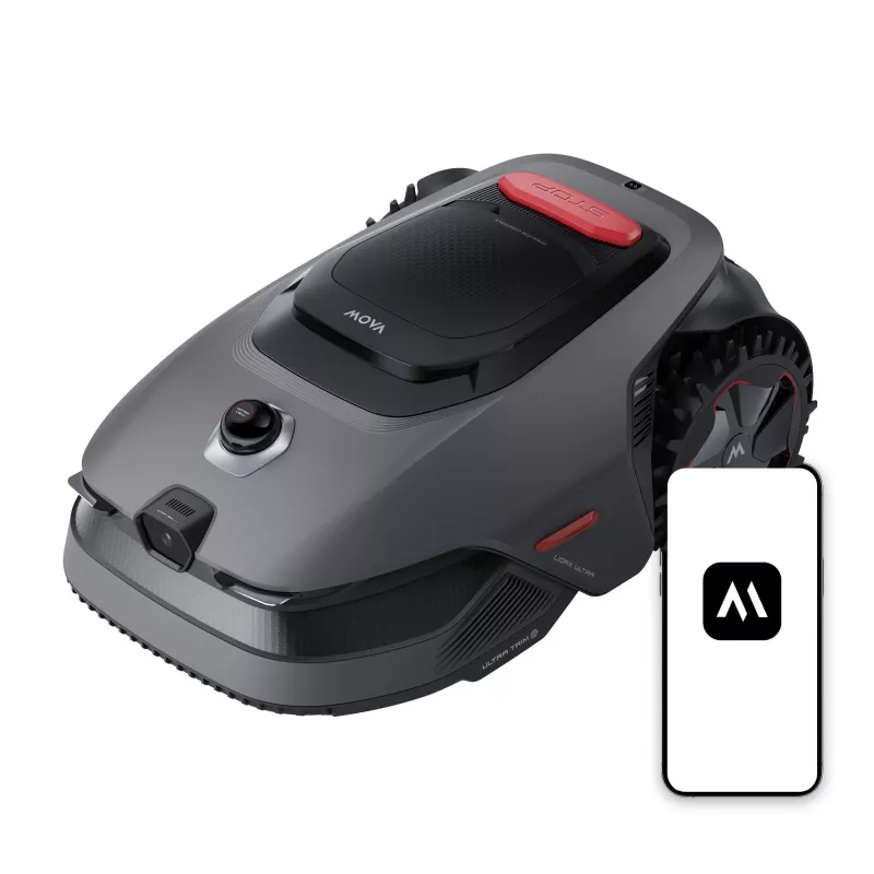 MOVA Lidax Ultra 800 Rasenmähroboter – 800 m², 18 cm Schnittbreite, Bluetooth-App-Steuerung, Begrenzungsdraht inklusive