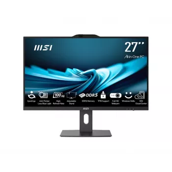 MSI All-in-One PRO AP272P 14M-495EU - 27 inch Full HD IPS, Intel Core i7-14700, 16GB DDR5, 1TB SSD, Windows 11 Pro, Schwarz