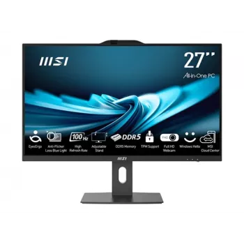 MSI All-in-One PRO AP272P 14M-496EU - 27 inch Full HD IPS, Intel Core i5-14400, 16GB RAM, 512GB SSD, Windows 11 Pro, Schwarz