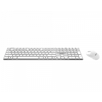 MSI Forge K210 Wireless Combo White US - Tastatur- und Maus-Set